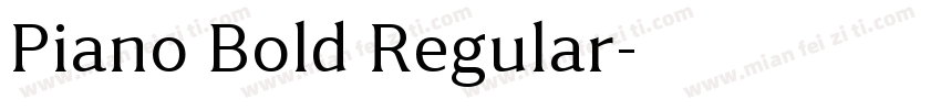 Piano Bold Regular字体转换